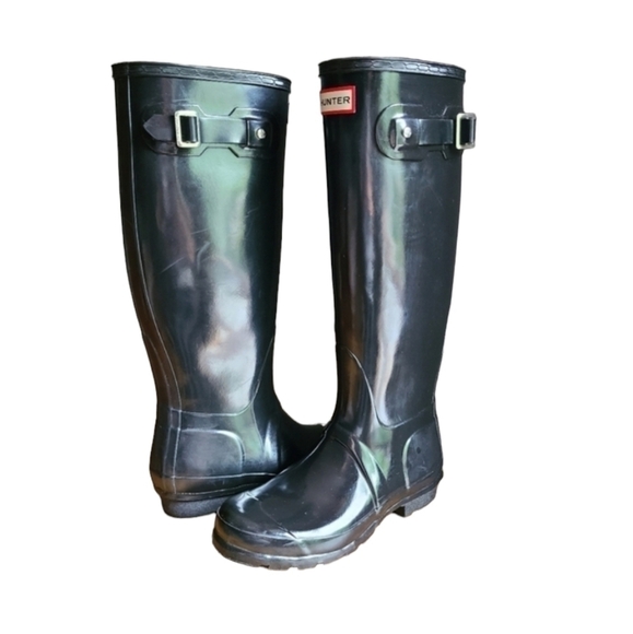 Hunter Tall Original Gloss Rain Boots - Picture 1 of 13